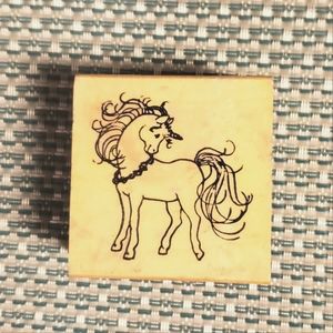 VTG Rubber Stamp Unicorn